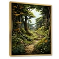 thumbnail image 2 of Designart "Through The Countryside Path painting II" Landscape & Nature Floater Framed Wall Art Living Room, 2 of 7