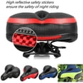 thumbnail image 3 of Vobor Thickened Wide Bike Seat Comfort Bike Saddle Mountain Bicycle Accessories for Men Women Soft Bike Seat Cushion Dual Shock Absorbing with Reflective Strip, 3 of 3