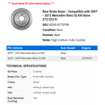 thumbnail image 2 of Rear Brake Rotor - Compatible with 2007 - 2012 Mercedes-Benz GL450 Base 273.923 FI 2008 2009 2010 2011, 2 of 2