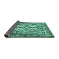 thumbnail image 2 of Ahgly Company Indoor Round Persian Turquoise Blue Traditional Area Rugs, 7' Round, 2 of 4