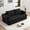 Black, variant on 79.5" Convertible Sofa Bed, Folding Floor Couch, Corduroy Couch Bed, Boneless Sofa for Living Room Bedroom, Black