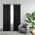 thumbnail image 6 of Deconovo Bedroom Blackout Curtain 45 inch Long Thermal Insulated Grommet Curtain Panels for Small Windows, 42x45 inch, Black, 2 Panels, 6 of 7