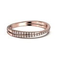 thumbnail image 3 of Crossing Style 0.45ct Diamond Moissanite 18K Rose Gold Over Silver Wedding Band, 3 of 4