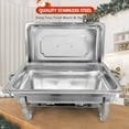 TUOKE Chafing Dish 4 Packs Stainless Steel Chafing Dishes 8 Quart