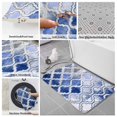 thumbnail image 6 of Blue Morocco Bath Mat 3 Piece Bathroom Rug Set, Vintage Graffiti Paint Art Boho Dappled Non Slip Bath Rug Contour Mat and Toilet Lid Cover, Absorbent Shower Mats Soft Bath Rugs and Mats Sets, 6 of 8
