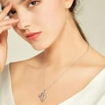 thumbnail image 3 of TURANDOSS Rose Heart Initial Necklaces for Women, 14K Gold Plated Rose Flower Pendant Heart Initial Necklaces for Women Valentines Mothers Day Birthday Gifts, 3 of 7