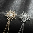 thumbnail image 3 of New Fashion Crown Rhinestones Brooch Crystal Tassel Chain Pin Suit Accessories Jewelry Shirt S8H0 O3A6, 3 of 8