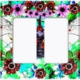 thumbnail image 6 of Metal Light Switch Plate Cover Unique Floral Beetle Green Watercolor Roses BUT009, 6 of 13
