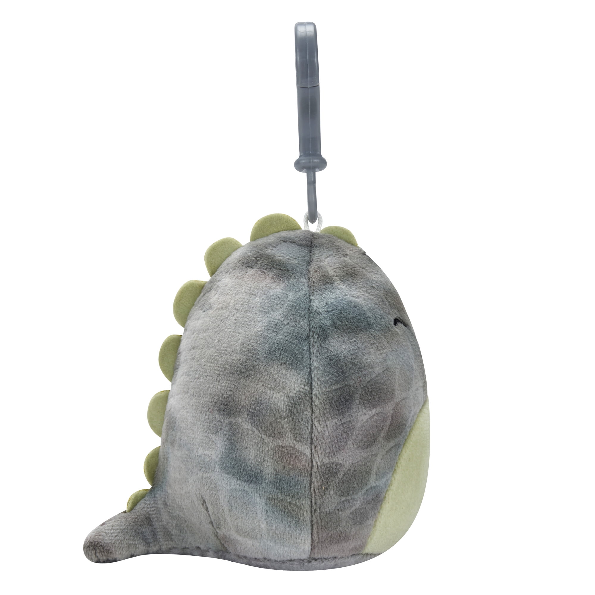 Little Plush 3.5 inch Child's Clip-on Squishmallows Xander - Grey Winking T-Rex Plush