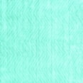 thumbnail image 1 of Ahgly Company Machine Washable Indoor Square Solid Turquoise Blue Modern Area Rugs, 5' Square, 1 of 4