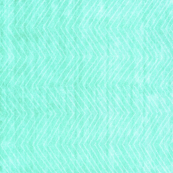 Ahgly Company Indoor Square Solid Turquoise Blue Modern Area Rugs, 7' Square