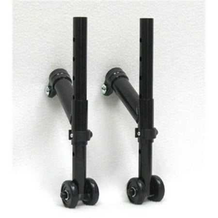 Anti Tippers - New Solutions AT402 2.75 x 5 x 10 in. Universal Rear Anti-Tipper Clamp On Roller Type for Wheelchair, Set of 2
