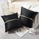 thumbnail image 5 of Funda de cojín negra de 45 x 45 cm, cojín decorativo para sofá, cojín suave para sofá, funda de cojín decorativa, fundas de cojín con cremallera oculta para salón, dormitorio, juego de 2, 5 of 5