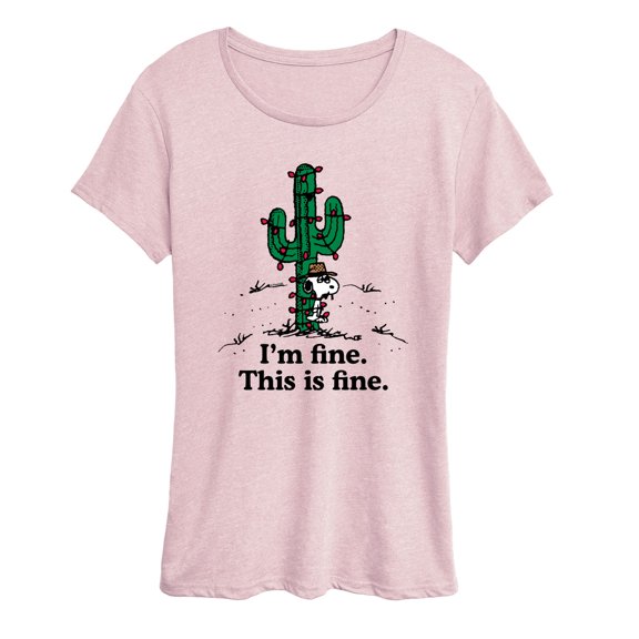 Peanuts - Im Fine Spike - Women's Short Sleeve Graphic T-Shirt