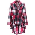 thumbnail image 5 of Wensltd Women's Long Sleeve Plaid Shirt Vintage Style Fashion Long Button Down Jacket for Spring Fall, 5 of 9