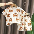 thumbnail image 4 of KPOPLK Toddler Baby Boy Summer Outfits Sleeveless Truck Print Tank Top Cotton Shorts 2-Piece Set(18-24 Months,Khaki), 4 of 4