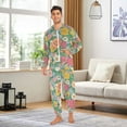 thumbnail image 6 of FORMRS Onesies Pajama for Adults Unisex Hoodie Winter Jumpsuit One Piece Sleepwear, Sizes S-2XL, Floral Pattern, 6 of 7
