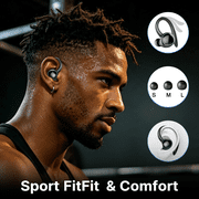 Wireless Earbuds, Bluetooth 5.4 Sports Headphones, 50H Playback Over Ear Earbuds with ENC Noise Cancelling Mic, Deep Bass Fitness Earphones Gym Running Workout with Earhooks, IP7 Waterproof Headset