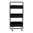 thumbnail image 2 of Seville Classics 3-Tier Steel Cart with Handle, Black, 2 of 5
