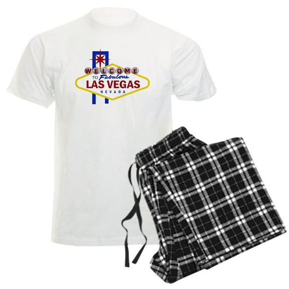 CafePress - Welcome To Fabulous Las Vegas Men's Light Pajamas - Men's Light Loose Fit Cotton Pajama Set