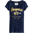 thumbnail image 1 of Aeropostale Ny Athletic - Camiseta con cuello redondo cosido para mujer, azul, XS, 1 of 1