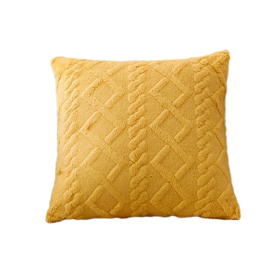 Joyhoop 11.81 x 11.81 Inch Yellow Throw Pillow with Removable Cover