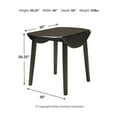 Signature Design by Ashley Contemporary Hammis Dining Drop Leaf Table ...