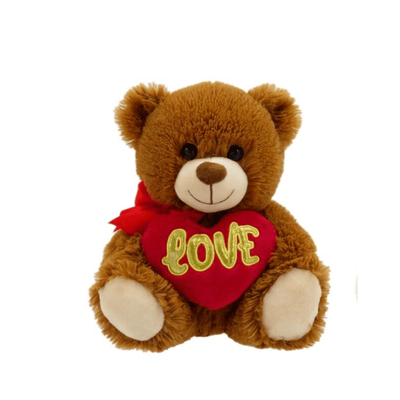 Linzy Toys, 441067 Valentine's Day "Love" Sweet Teddy Bear with Heart 10.5"