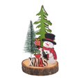 thumbnail image 2 of Wooden Christmas Table Decor Tabletop Christmas Tree Desktop Ornament Table Top Decoration for Home Indoor Party Xmas Present Snowman, 2 of 8