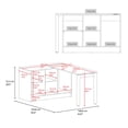 thumbnail image 3 of Alfie Rotable Desk 72 Wide Engineered Wood Black, 3 of 8