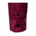 thumbnail image 6 of Men's Long Sleeve Dress Shirt Retro Slim Fit Asymmetric Button Stand Blouses Irregular Hem Business Golf Tops, 6 of 8