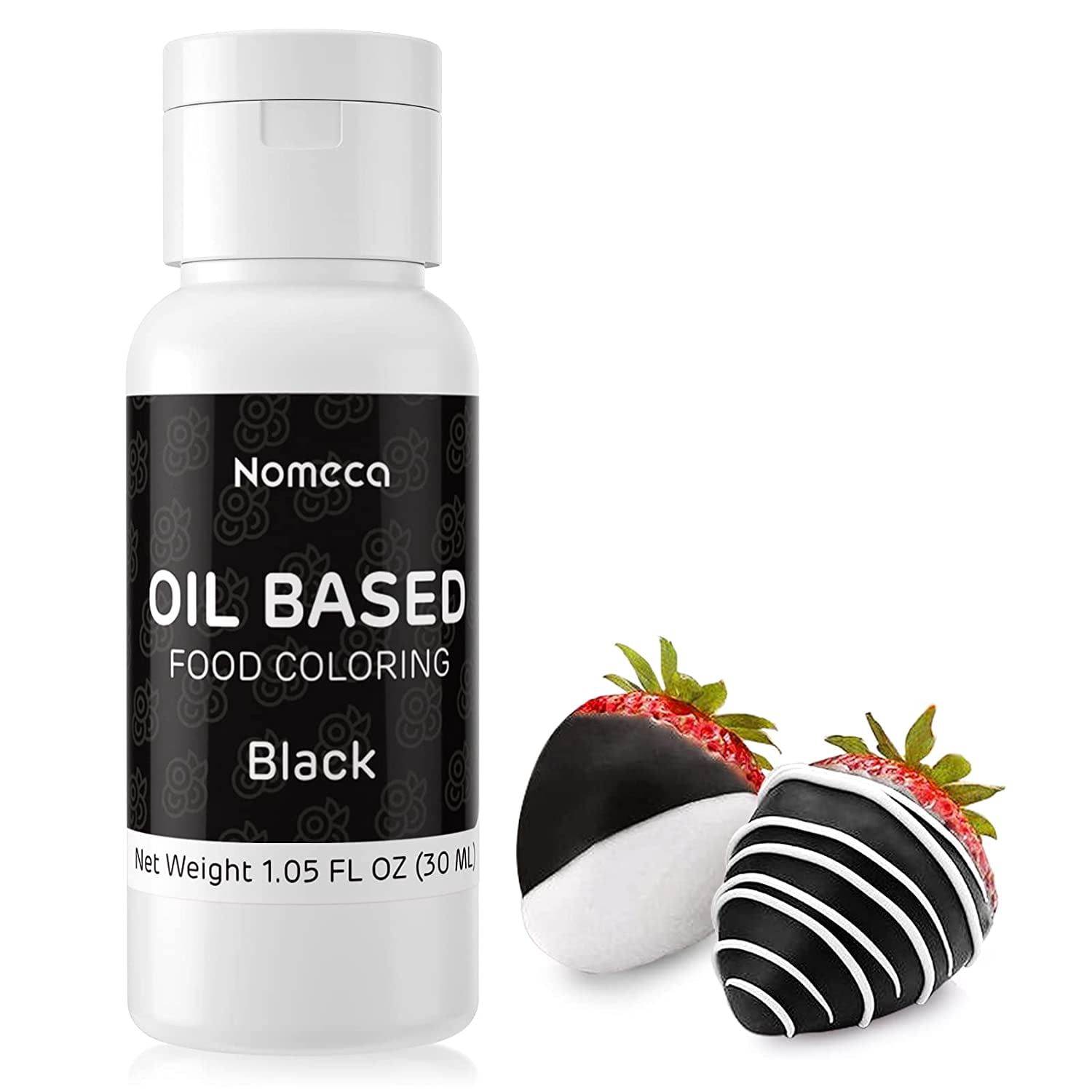 Nomeca 30ml Oil Based Black Food Coloring, for Chocolate Baking Cake Decorating, Candy Melts Cookies Easter Egg Icing Fondant Meringues