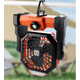 thumbnail image 3 of Ventilador portátil con pilas con linterna LED, 10400 mAh, pequeño ventilador de camping silencioso recargable para exteriores, ventilador de mesa de refrigeración con gancho para colgar para tienda de campaña, dormitorio, oficina (naranja) Rojo Verde, 3 of 5