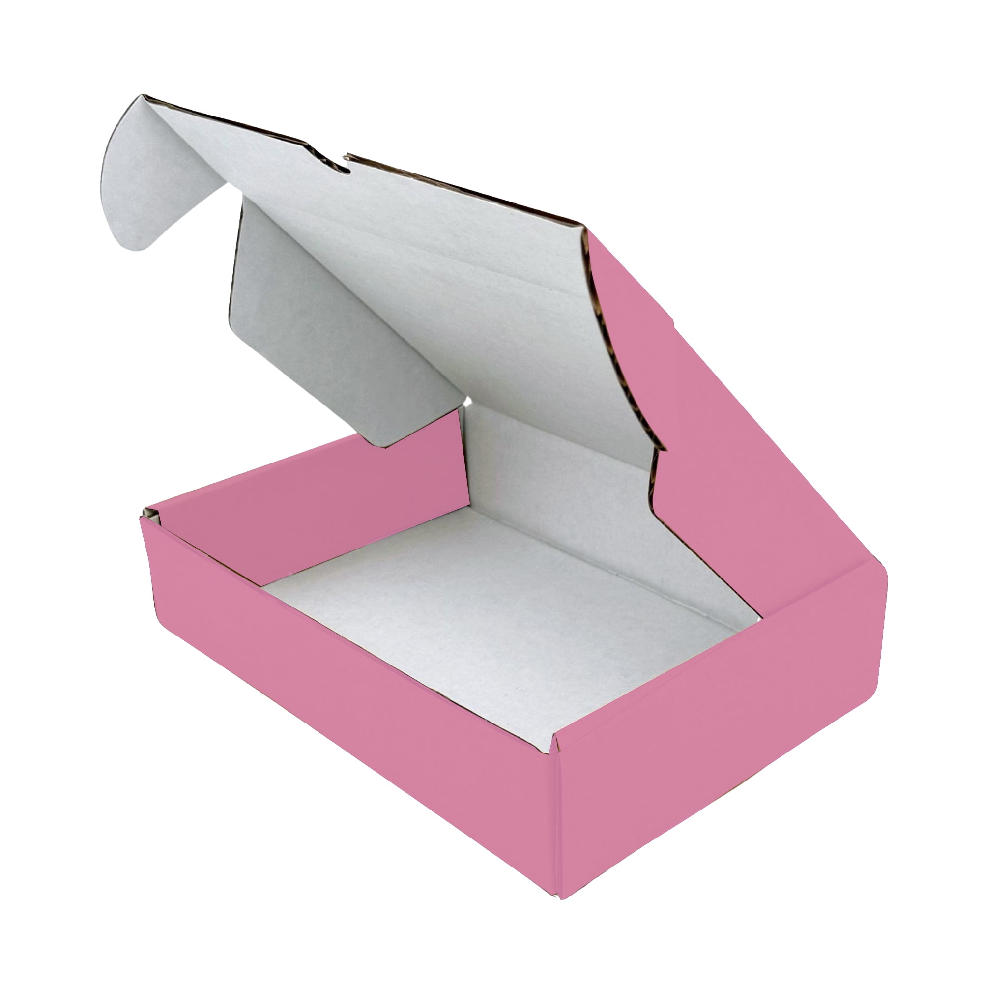 Ucanpack 50 Pcs Small Boxes For Shipping, Made In USA 7x4x4" Inch Corrugated Mailer, 1/8 Inch Thick Cardboard Storage Box, Pink Literature Mailer, Moving Carton