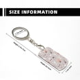 thumbnail image 3 of Uemuo Various Rabbits Pattern Rectangular Metal Keychain - Durable, Stylish, and Personalized Key Ring for Men and Women,Engraved Keychain,Gift Slim Sturdy Keychain, 3 of 7