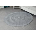 thumbnail image 2 of Braided Round Cotton Area Rug for Living Room Reversible -5', Black White Grey, 2 of 9