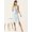 Off White, variant on DressBerry Women's Solid Satin Calf Length Dress Spaghetti Straps Shoulders Sleeveless High Rise Sweetheart Keyhole Neck Front Strings Single Side Slit