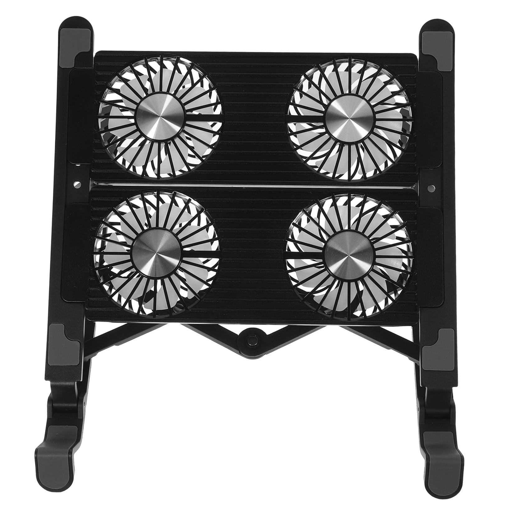 QIFULL 1Set Black Plastic Laptop Cooling Stand with Fan Ergonomic Adjustable Laptop Riser for Gaming and Desk Use