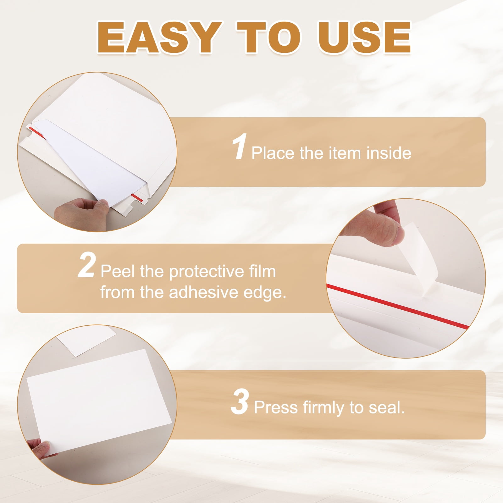 Uxcell Cardboard Envelopes, (13" x 10", White) (25Pcs), Rigid Mailers Self Seal Photo Document Mailers Stay Flat Shipping Envelopes, Suit for CD/Photos/Documents/Pictures/Papers/Files
