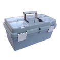 thumbnail image 3 of Caja de Almacenamiento de Herramientas Portátil, Organizador, Bandeja Interior Extraíble, Accesorios Multifuncionales, Caja de Almacenamiento, Estuche Gris shamjiam Estuche de almacenamiento multipropósito, 3 of 8