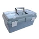 thumbnail image 3 of Caja de almacenamiento portátil organizadora caja de herramientas de 16 pulgadas de gran capacidad para oficina y hogar Gris, 3 of 9
