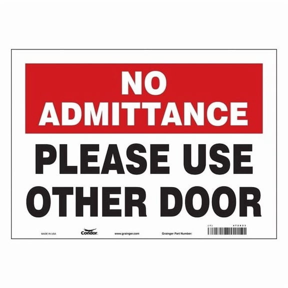 Condor Safety Sign,10 in x 14 in,Vinyl 472X23