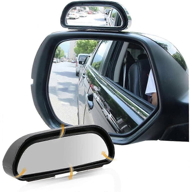 2Pcs Blind Spot Side Mirror,HD Glass Adjustable 360 Wide Angle Side Rear View Mirror for Car Traffic Safety