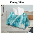 thumbnail image 7 of SEANATIVE Green Marble Print Tissue Box Cover PU Leather Tissue Box Holder Rectangular Tissue Holder Facial Tissue Paper Cube Box Cover for Bathroom Vanity Countertop Night Stands Kitchen 2 Pcs, 7 of 7