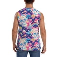 thumbnail image 4 of Pofeuu Skull rainbow color space Print Men's Muscle T-Shirt, Sleeveless, Muscle Tank, Classic Muscle Tee Top For Men Casual Sleeveless Muscle T-Shirt Trendy Clothes-Large, 4 of 7
