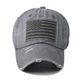 thumbnail image 2 of American Flag Baseball Cap American Flag Independence Day Washed Baseball Cap Outdoor Soft Top Cap, 2 of 5