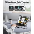 thumbnail image 3 of Lector de tarjetas de memoria Hicober USB C a SD/Micro SD 2TB Space Grey, 3 of 7