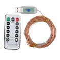 thumbnail image 4 of SAYFUT USB String Lights Powered Copper Wire LED Lights Flexible Waterproof Indoor Outdoor Lighting for Garden, Patio, Windows, Trees, Party, 50 Leds Wire Lights 32ft/ 65ft, 4 of 5
