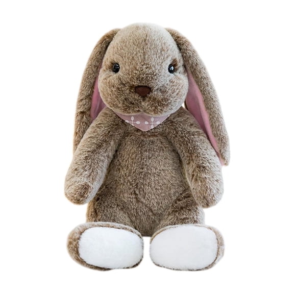 Free Express Easter Bunny Plush Stuffed Animal Soft Fluffy Rabbit Toy with Decorative Scarf for Spring Home Decor Easter Gift and Playtime