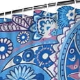 thumbnail image 3 of Blue Paisley Pattern Shower Curtain 72"x84" ,Bathroom Decorative Shower Curtains Set with 12 Hooks,Modern Waterproof Washable Shower Curtain, 3 of 6